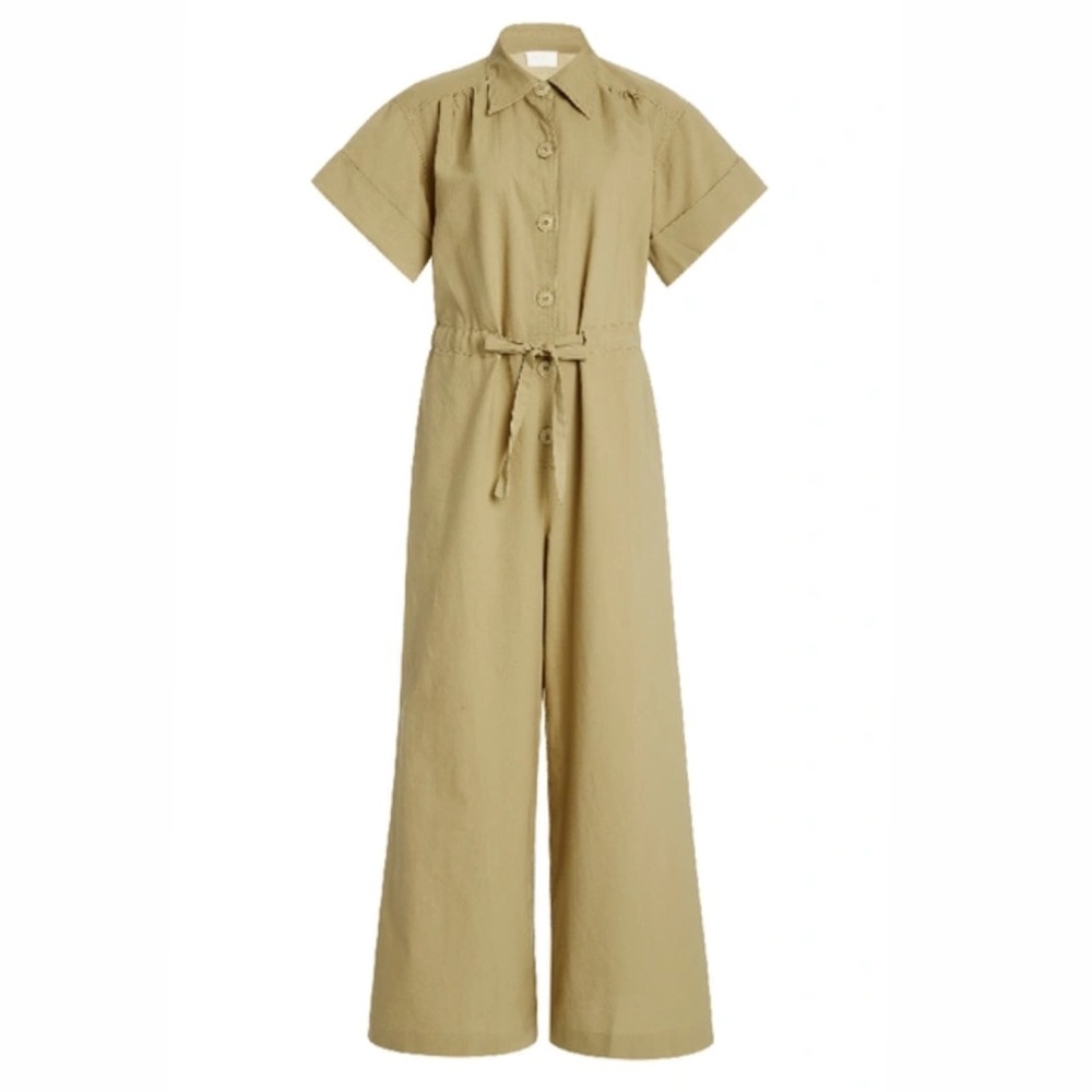 Posse Simone Flare Leg Cotton Jumpsuit